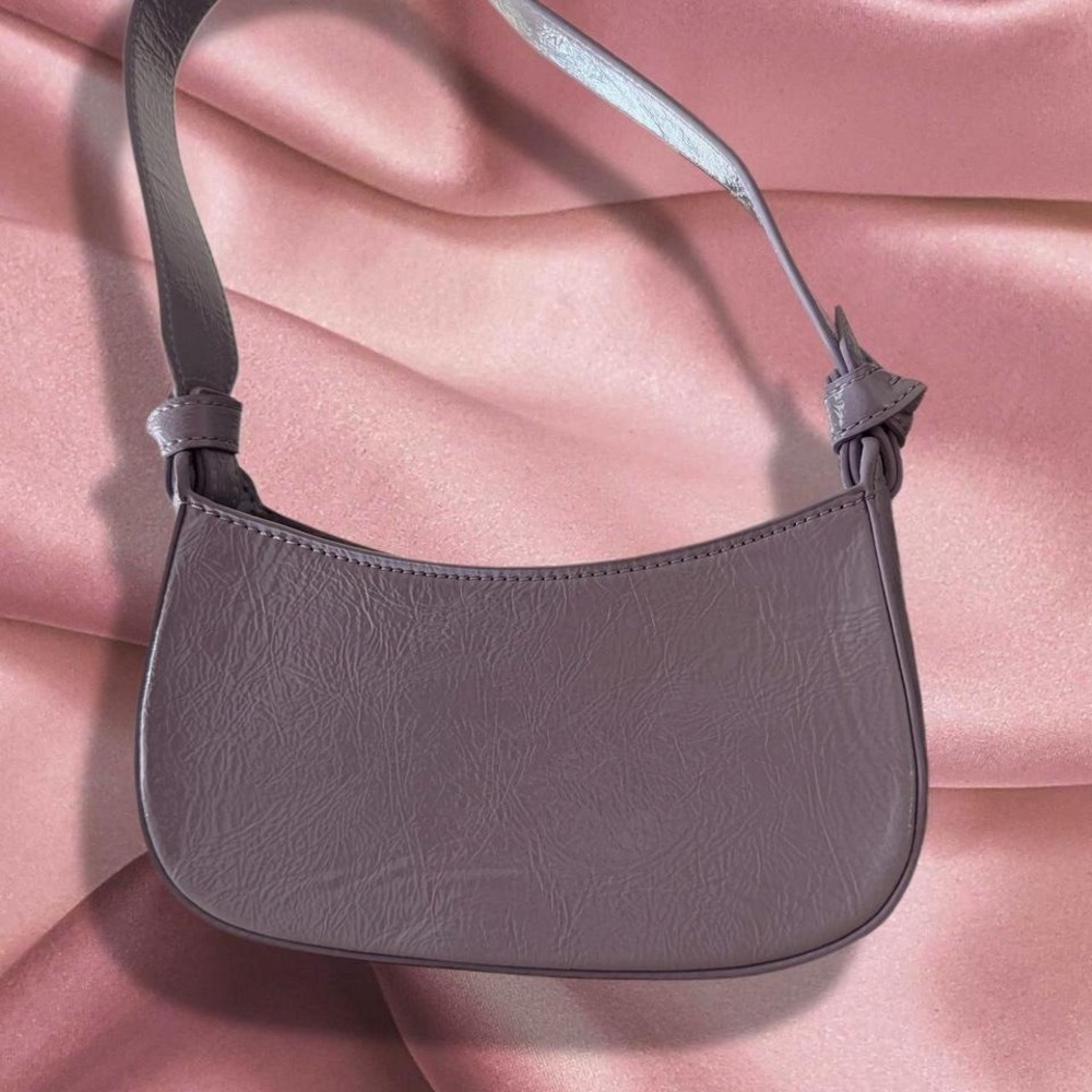 Zara purple faux pebbled leather shiulderbag
